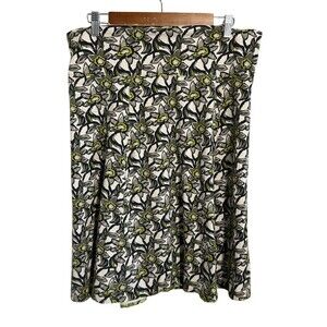 Royal Robbins Pull On Floral Skirt M Cotton Blend Stretch Zippered Pocket